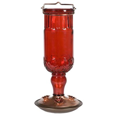 Perky-Pet Red Antique Glass Hummingbird Feeder - 24 oz... Liberty Farm Home Garden Galion OH