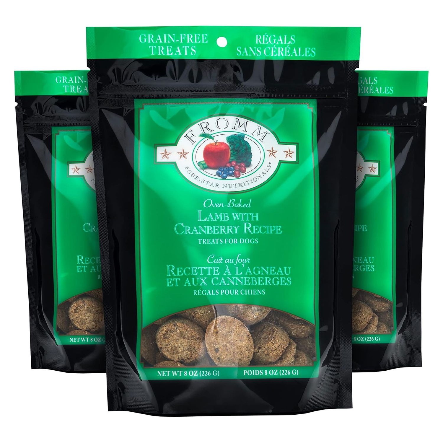 Fromm Four-Star Lamb with Cranberry Dog Treats (8 oz) 3-Pack