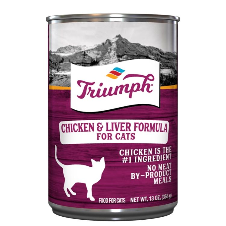Triumph Chicken &amp; Liver Formula Cat Food (13.2 oz)