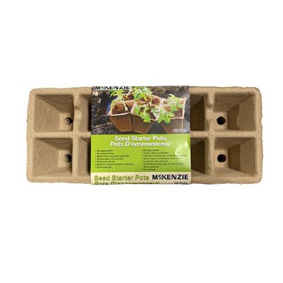 McKenzie Biodegradable Seed Starter Trays (50 Pots)