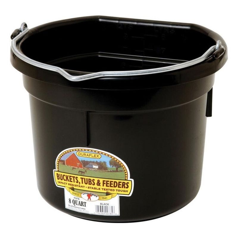 Little Giant Duraflex Plastic Flat Back Bucket (8 qt)