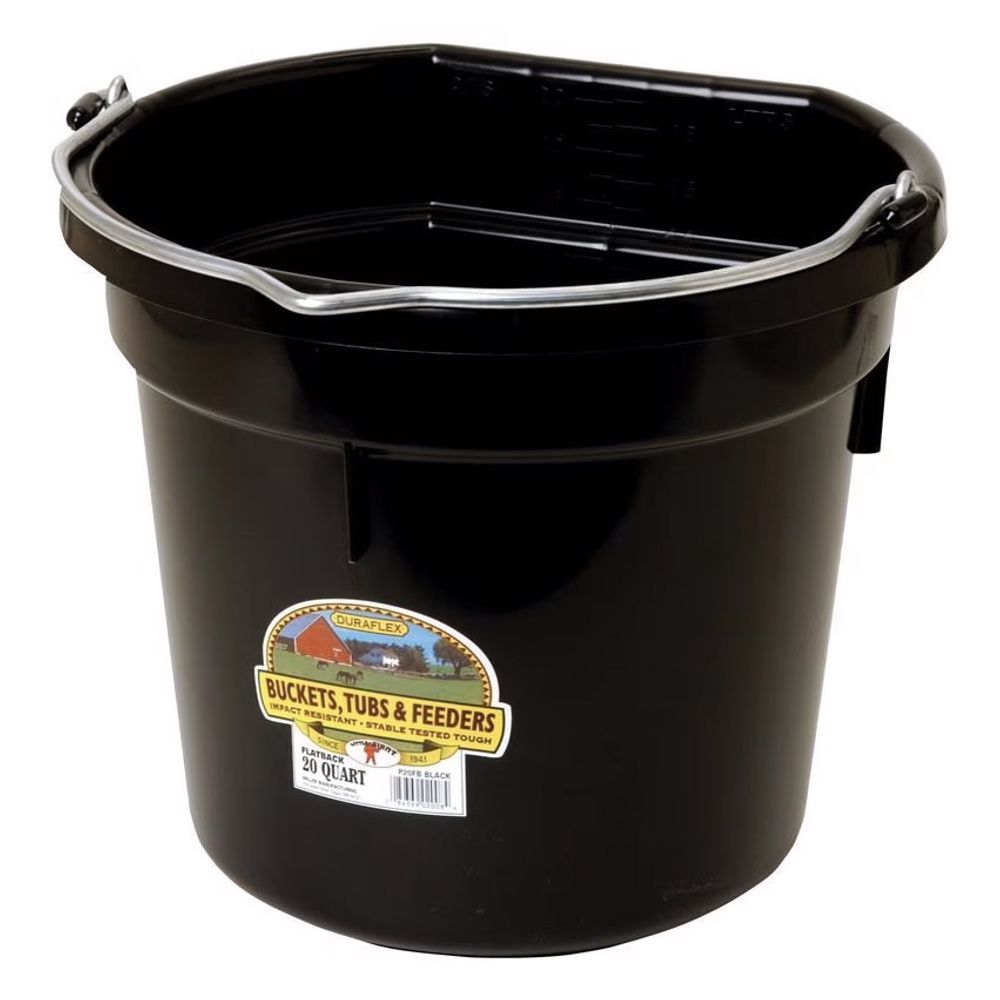 Little Giant Duraflex Plastic Flat Back Bucket (20 qt)
