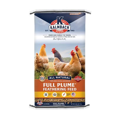 Kalmbach Full Plume® Feathering Feed 50 lb Liberty Farm Home Garden Galion OH