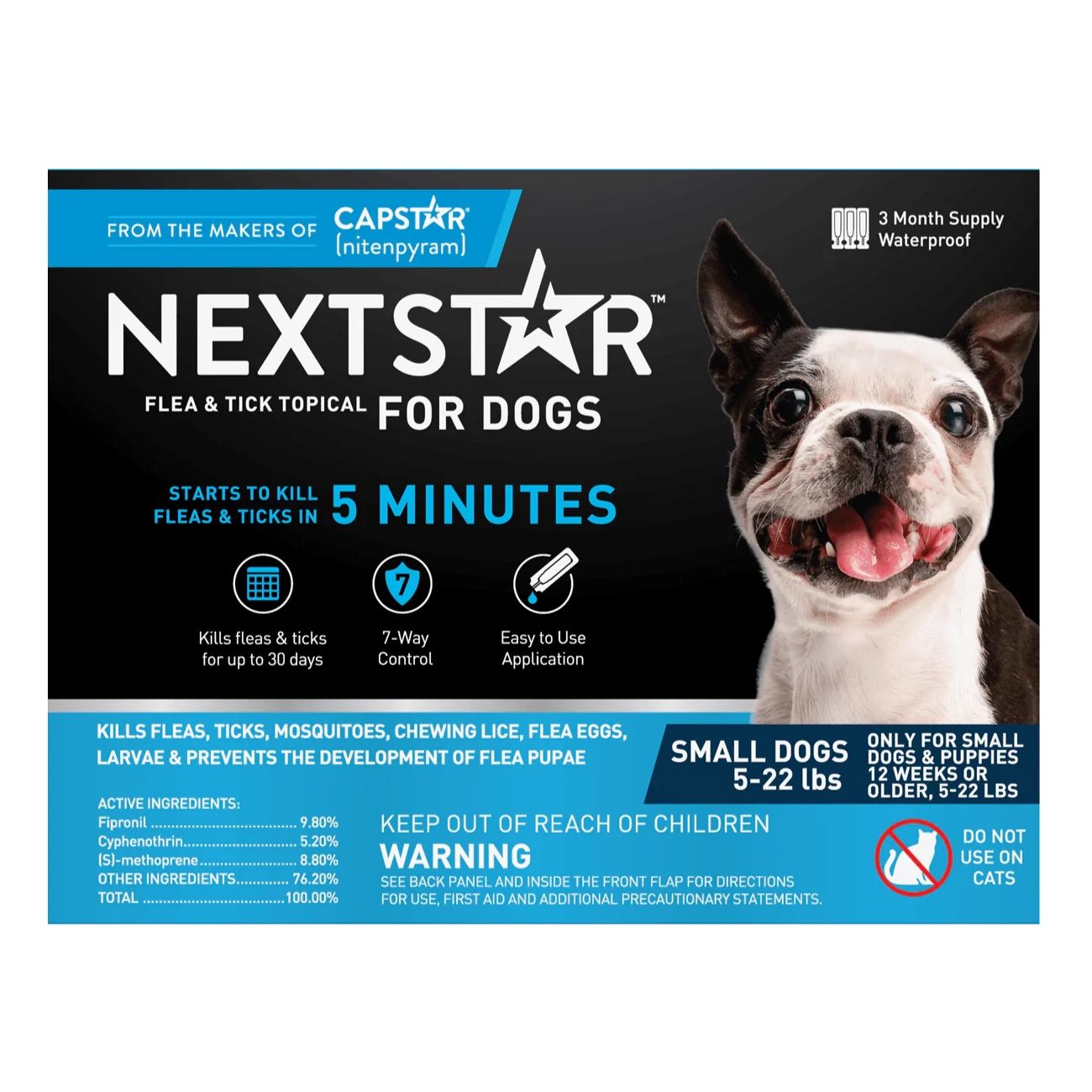 NEXTSTAR® Flea &amp; Tick Topical for Dogs (5 - 22 lb) 3 Month Supply