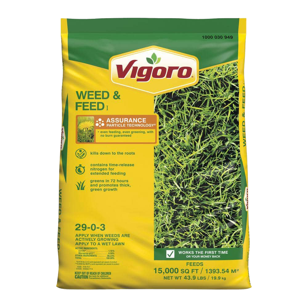 Vigoro Weed &amp; Feed Weed Killer Plus Lawn Fertilizer  - 15,000 sq. ft. - 43.9 lb
