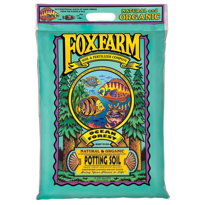 Front view of FoxFarm Ocean Forest potting soil 12 qt bag — LibertyFHG Galion OH