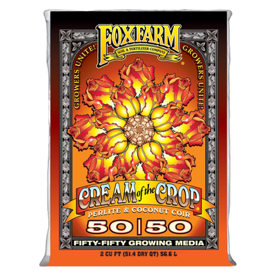 Front view of FoxFarm Cream of the Crop 50/50 soil mix bag — LibertyFHG Galion OH