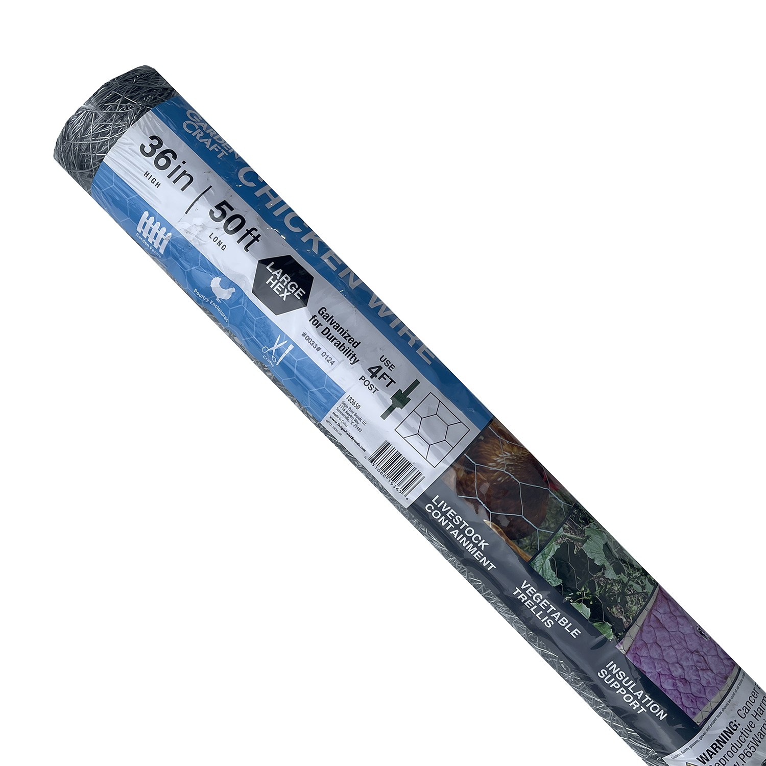Garden Zone Galvanized Steel 2&quot; Poultry Netting (3 x 50 ft)