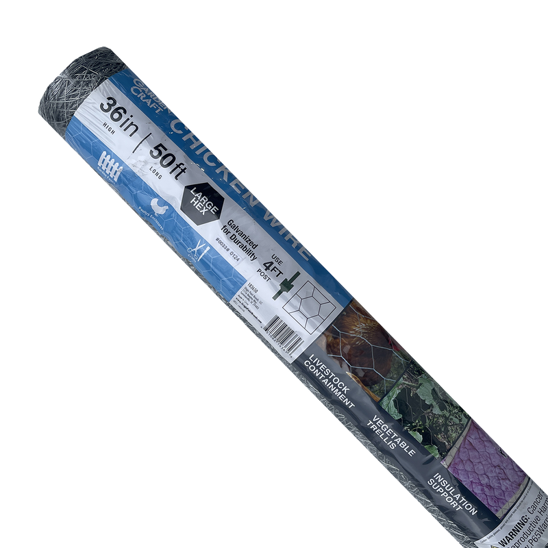 Garden Zone Galvanized Steel 2&quot; Poultry Netting (3 x 50 ft)