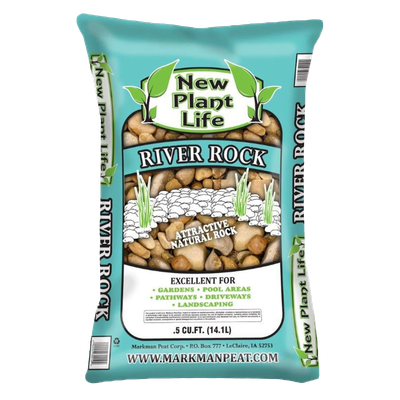 river rock for decorative landscaping and garden beds