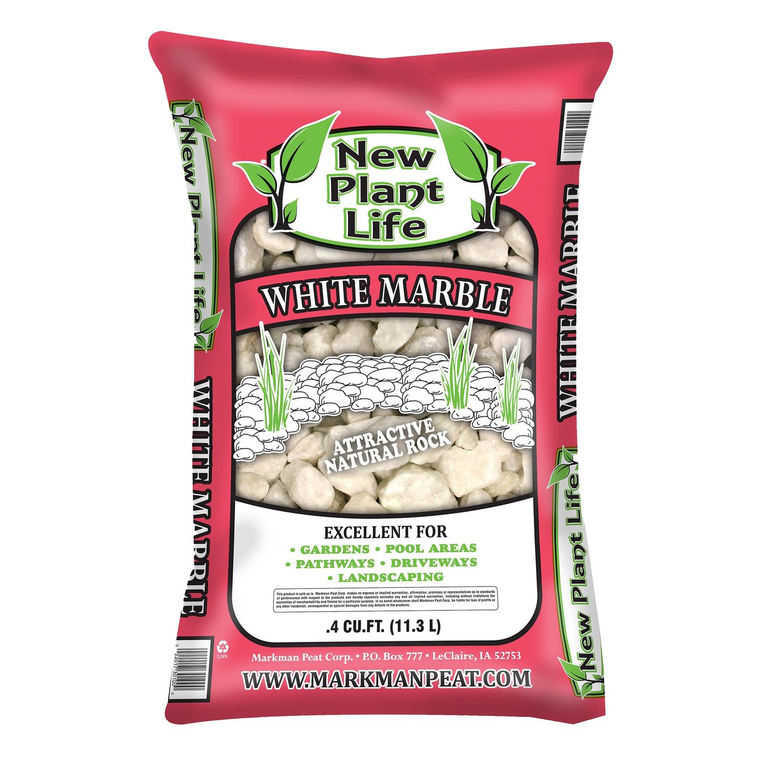 New Plant Life White Marble (0.4 cf)