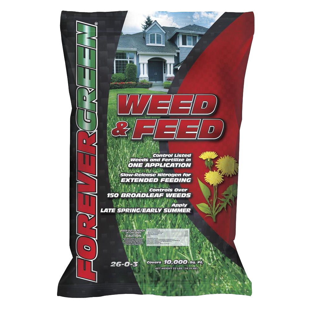 FOREVER GREEN® Weed &amp; Feed Lawn Fertilizer - 10,000 sq. ft. - 32 lb