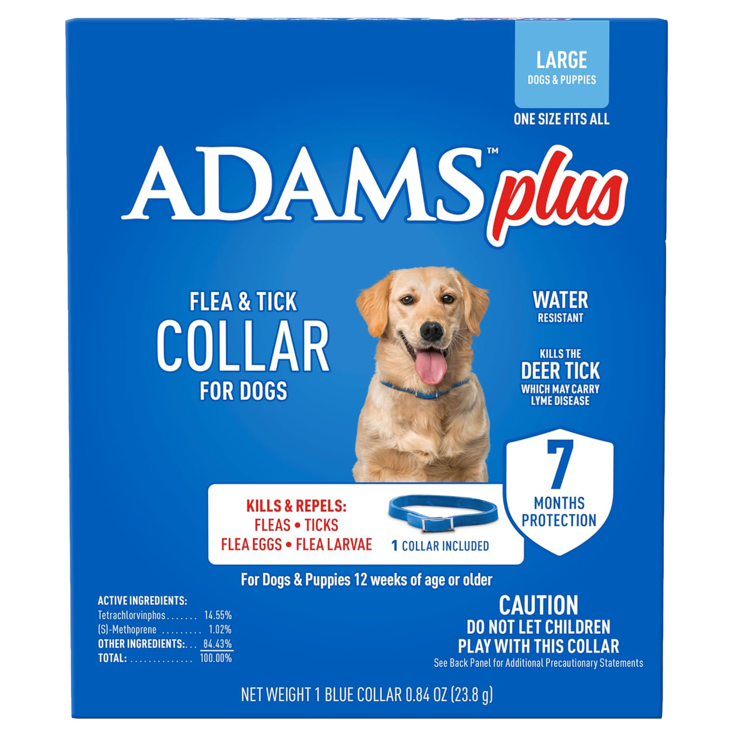 Adams Plus Flea &amp; Tick Collar for Dogs (Large)