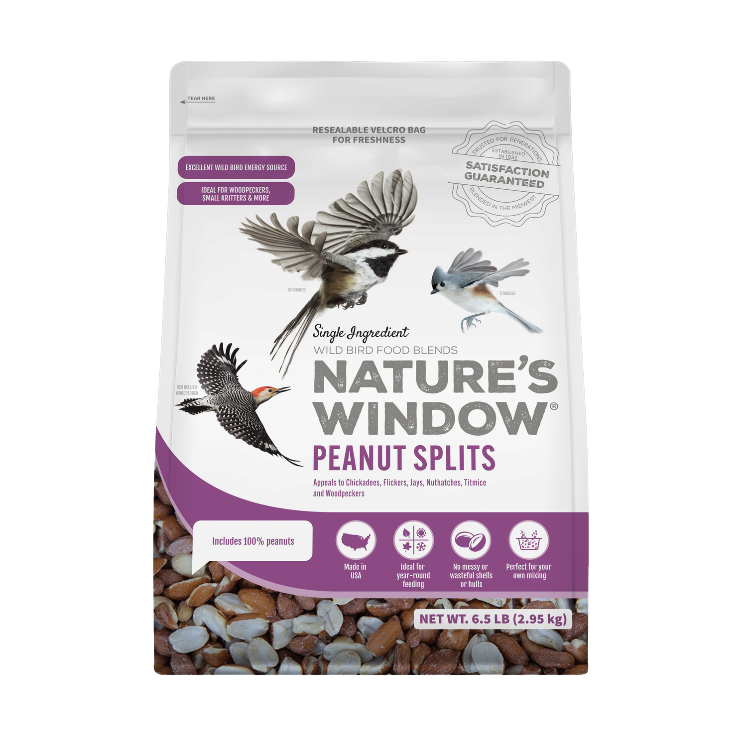 Nature’s Window Peanut Splits (6.5 lb)