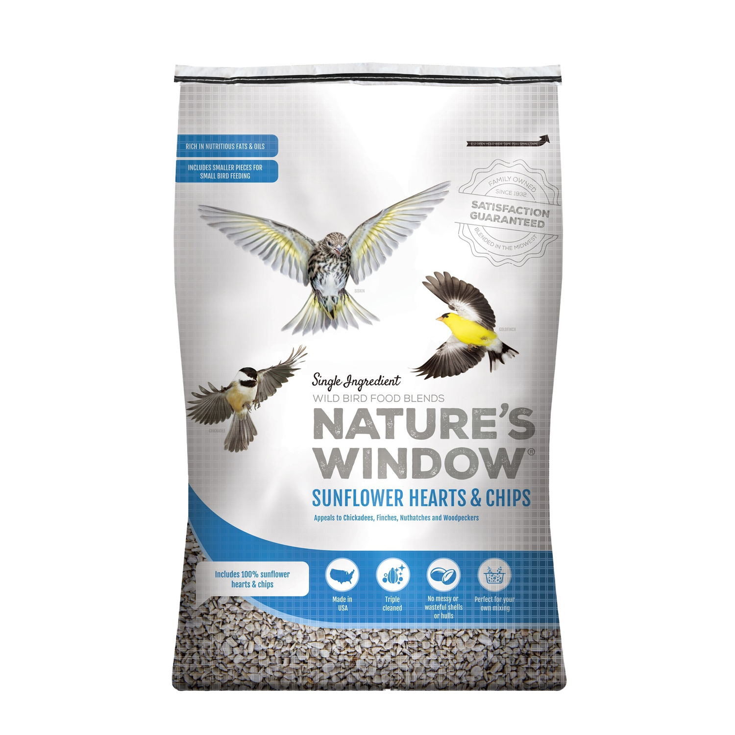 Nature’s Window Sunflower Hearts &amp; Chips (18 lb)