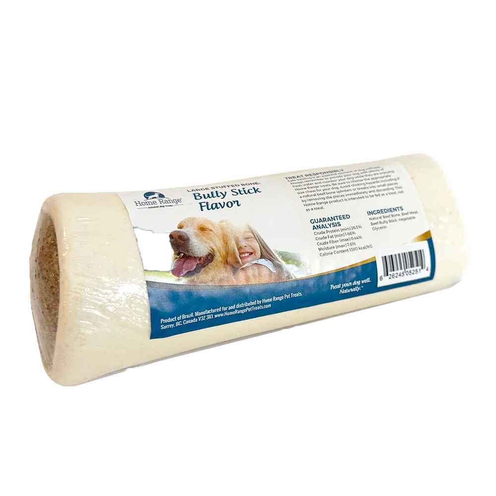 Home Range Large Stuffed Bone - Bully Stick Flavor (6 in)