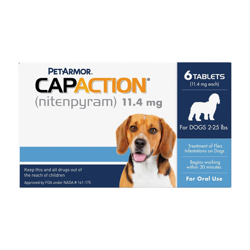 PetArmor® CAPACTION® (nitenpyram) Oral Flea Treatment for Dogs (2 - 25 lb) 6-Tablets