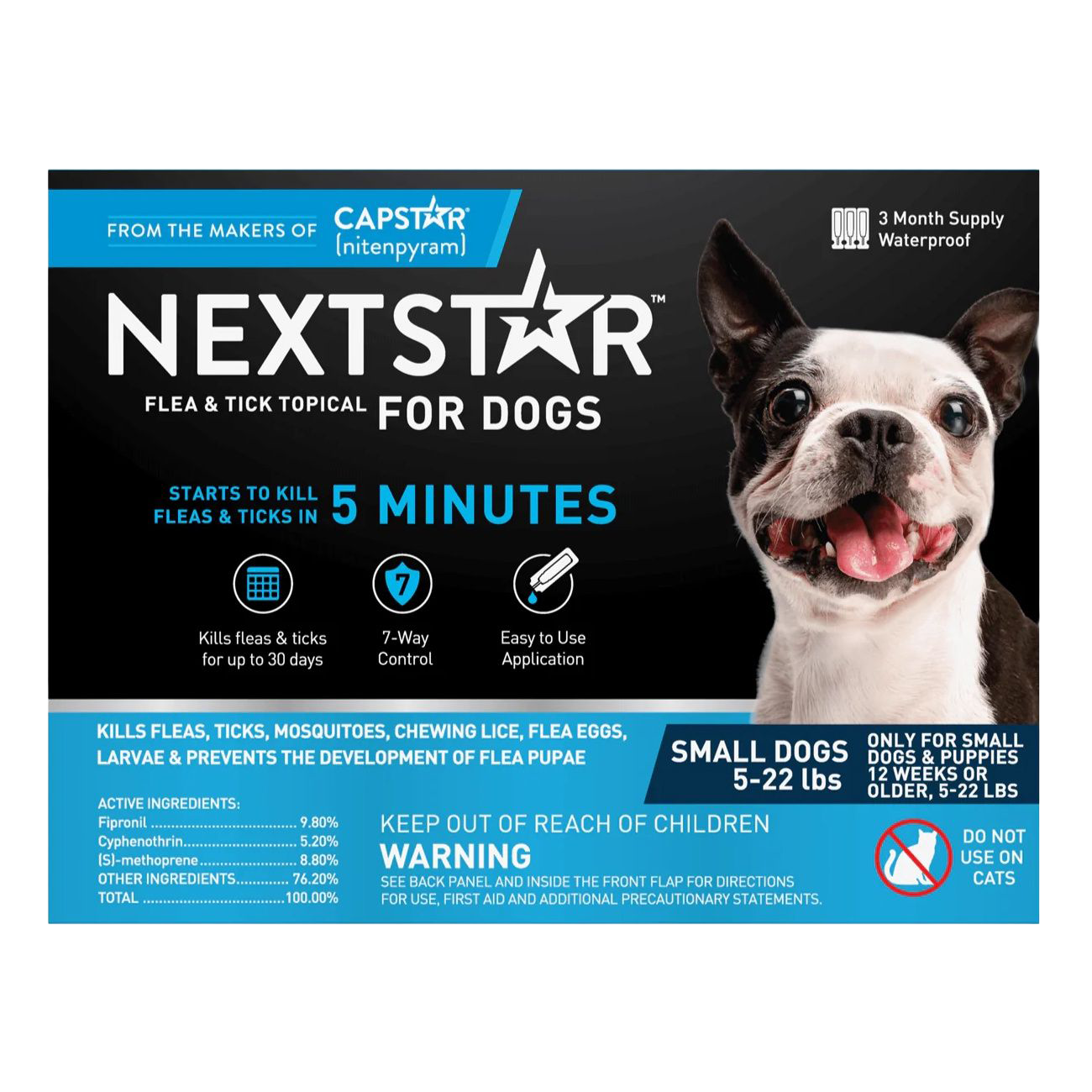 NEXTSTAR® Flea &amp; Tick Topical for Dogs (5 - 22 lb) 3 Month Supply
