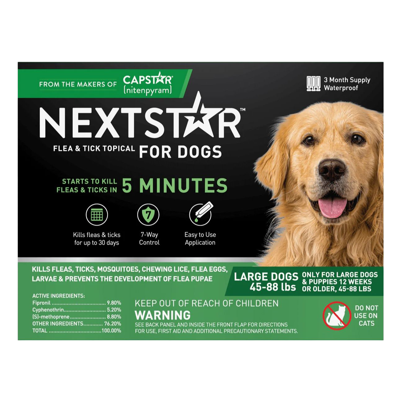 NEXTSTAR® Flea &amp; Tick Topical for Dogs (45 - 88 lb) 3 Month Supply
