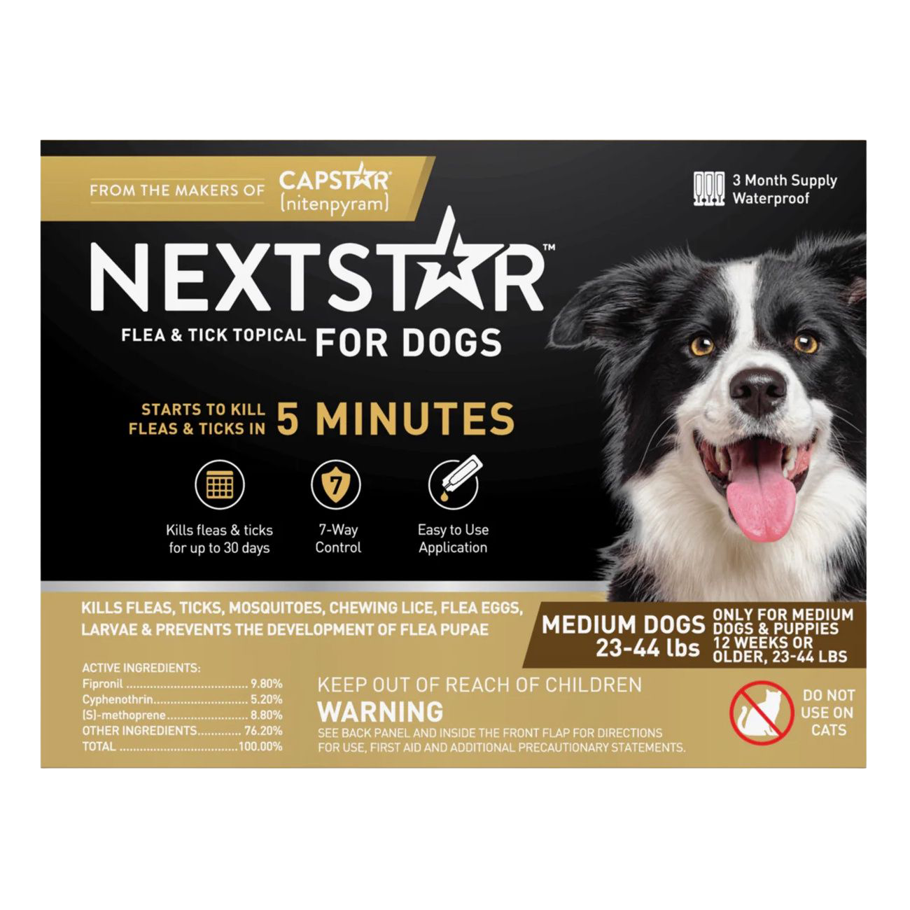 NEXTSTAR® Flea &amp; Tick Topical for Dogs (23 - 44 lb) 3 Month Supply