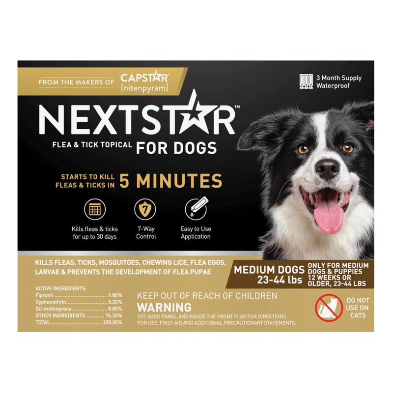 NEXTSTAR® Flea &amp; Tick Topical for Dogs (23 - 44 lb) 3 Month Supply