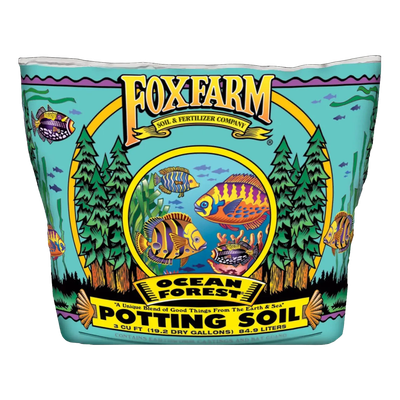 Front view of FoxFarm Ocean Forest potting soil 3 cu ft bag — LibertyFHG Galion OH