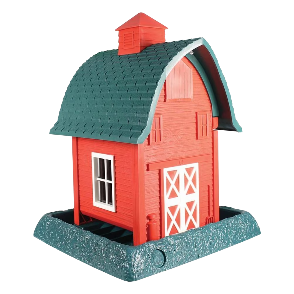 North States Village Collection Red Barn Hopper Feeder (5 lb Capacity)