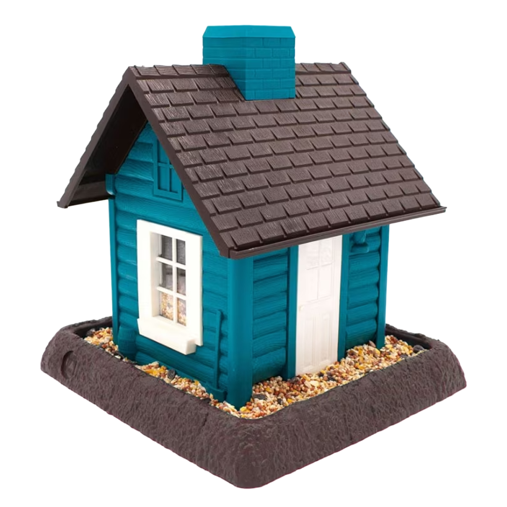 North States Village Collection Lakeside Cabin Bird Feeder (5 lb Capacity)