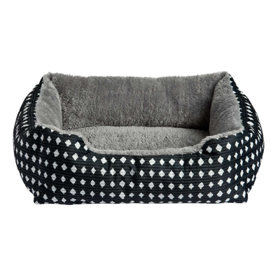 Vibrant Life Dog &amp; Cat Bed Black &amp; White Diamonds(19&quot; × 15&quot;)