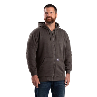 BERNE Heritage Thermal-Lined Full-Zip Hooded Sweatshirt (Charcoal) long-lasting - farm supplies at …