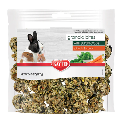 Kaytee Granola Bites with Superfoods – Spinach &amp; Carrot (4.5 oz)