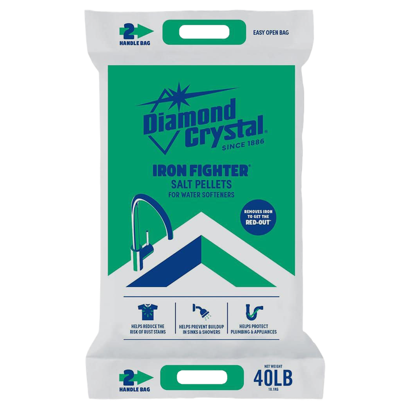 Diamond Crystal Iron Fighter Water Softener Salt Pellets 40 lb