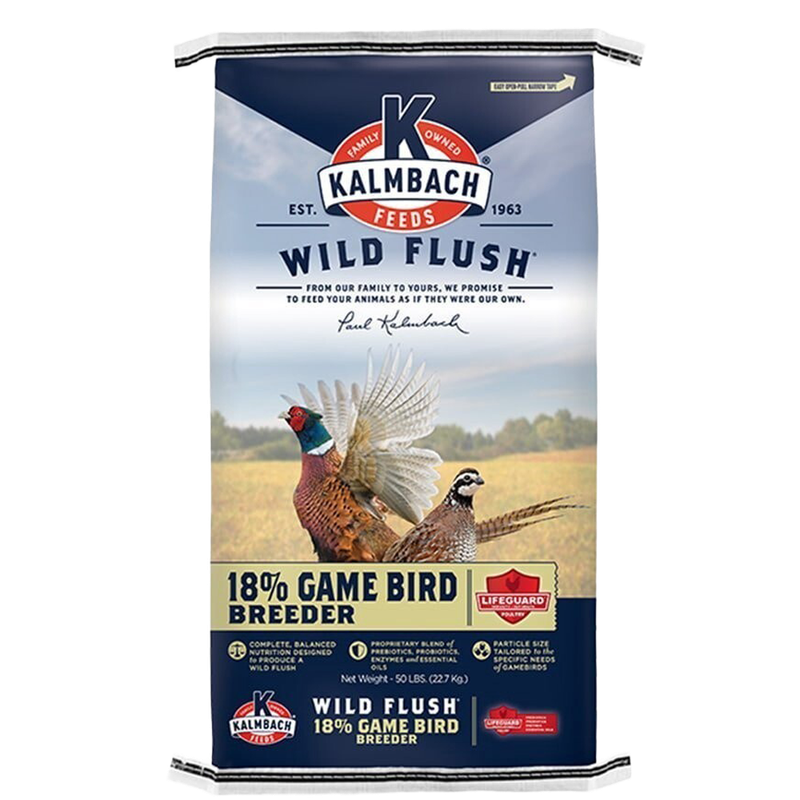 Kalmbach 18% Game Bird Breeder Mini Pellets 50 lb