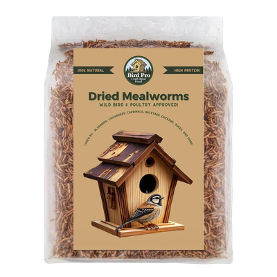 Front view of Bird Pro Dried Mealworms 5 lb bag — LibertyFHG Galion OH