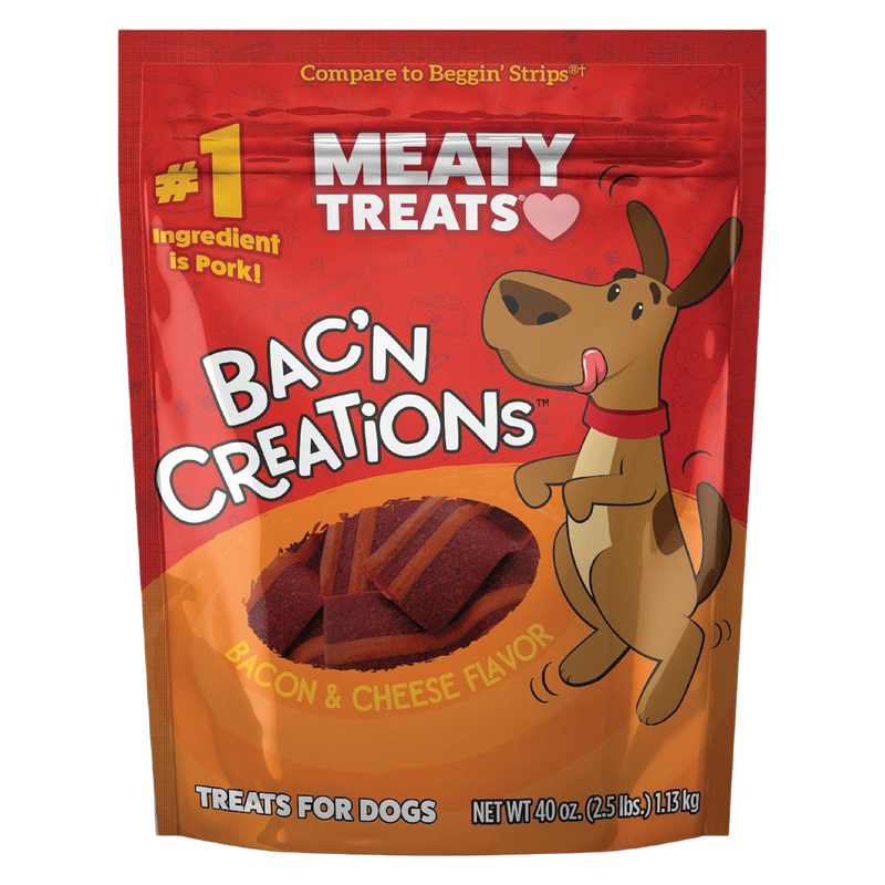 Meaty Treats Bac&#39;N Creations Bacon &amp; Cheese (40 oz)