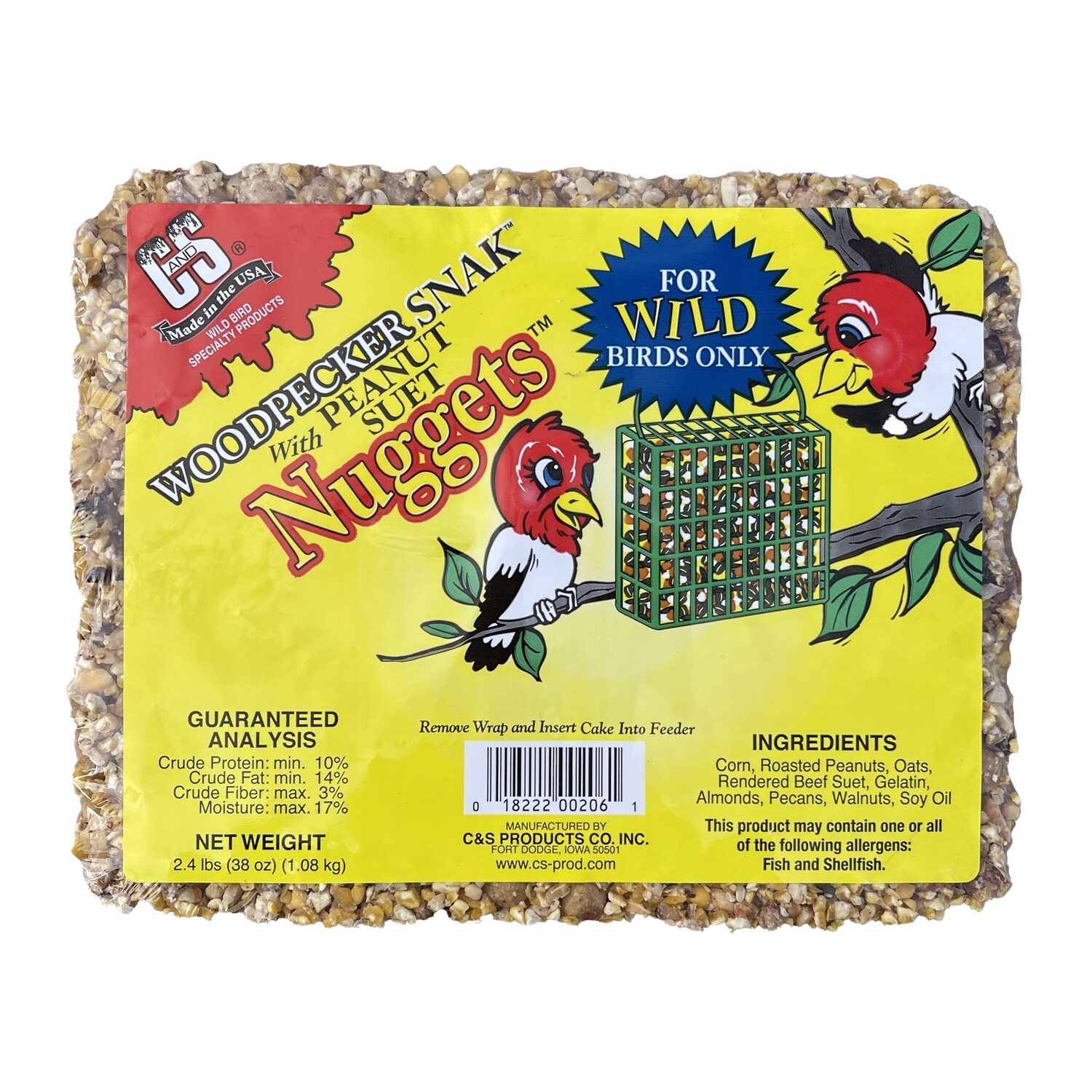 C&amp;S Woodpecker Snak™ with Suet Nuggets™ 2.4 lb