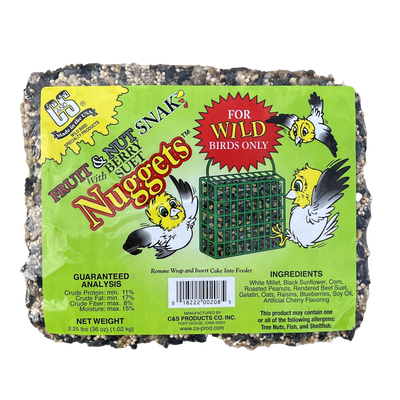 C&amp;S Fruit &amp; Nut Snak™ with Berry Suet Nuggets™ 2 lb