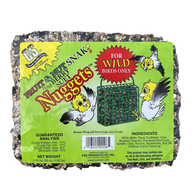 C&amp;S Fruit &amp; Nut Snak™ with Berry Suet Nuggets™ 2 lb