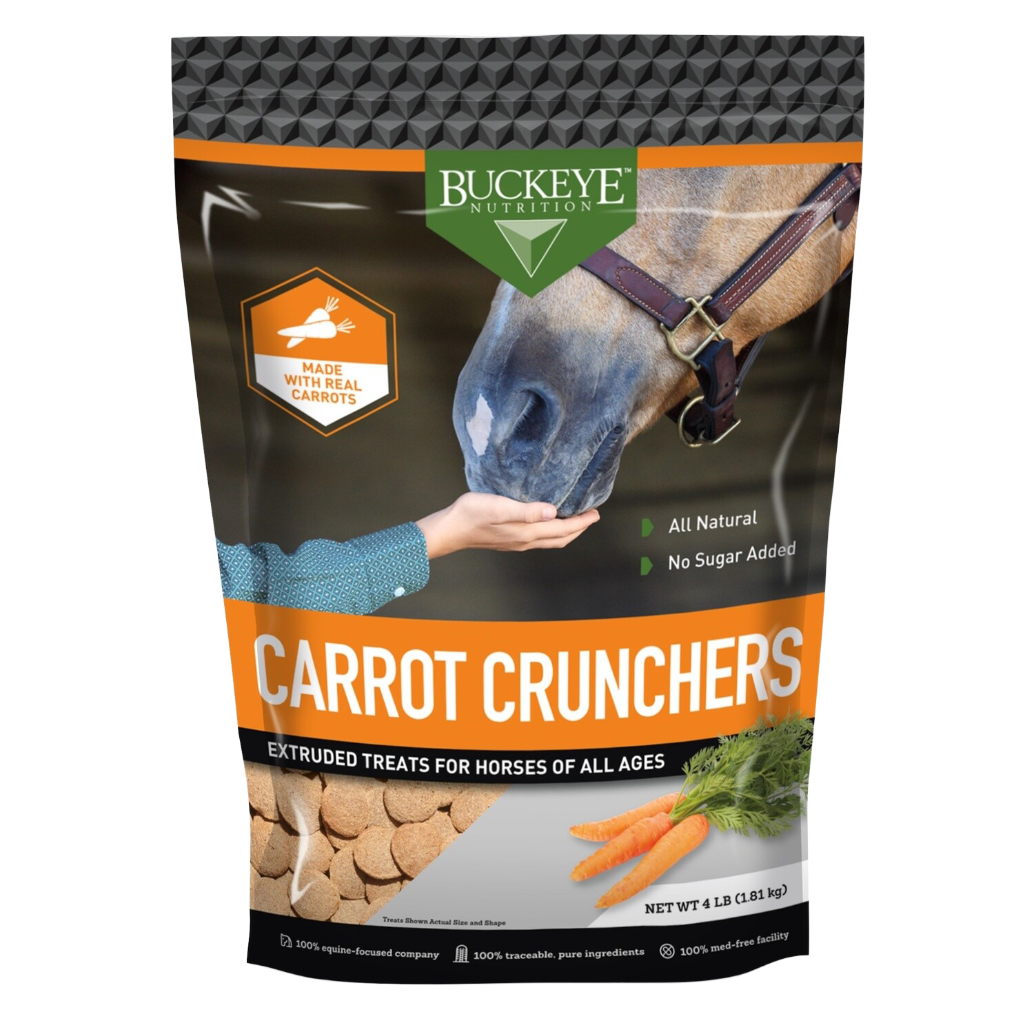 Buckeye Nutrition All Natural Carrot Crunchers Treats 4 lb