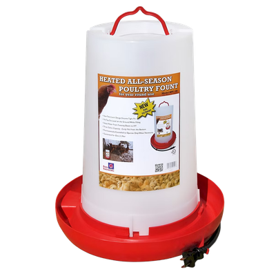 Heated poultry fountain 3 gallon 100 watt — LibertyFHG Galion OH