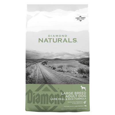 Front view of Diamond Naturals Large Breed Adult Lamb Meal &amp; Rice Formula 40 lb bag