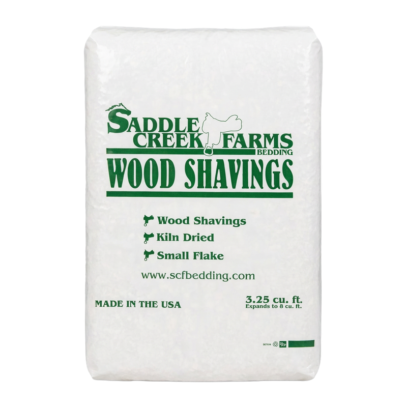 Front view of SCF Small Flake premium horse bedding bag — Liberty Farm, Home &amp; Garden