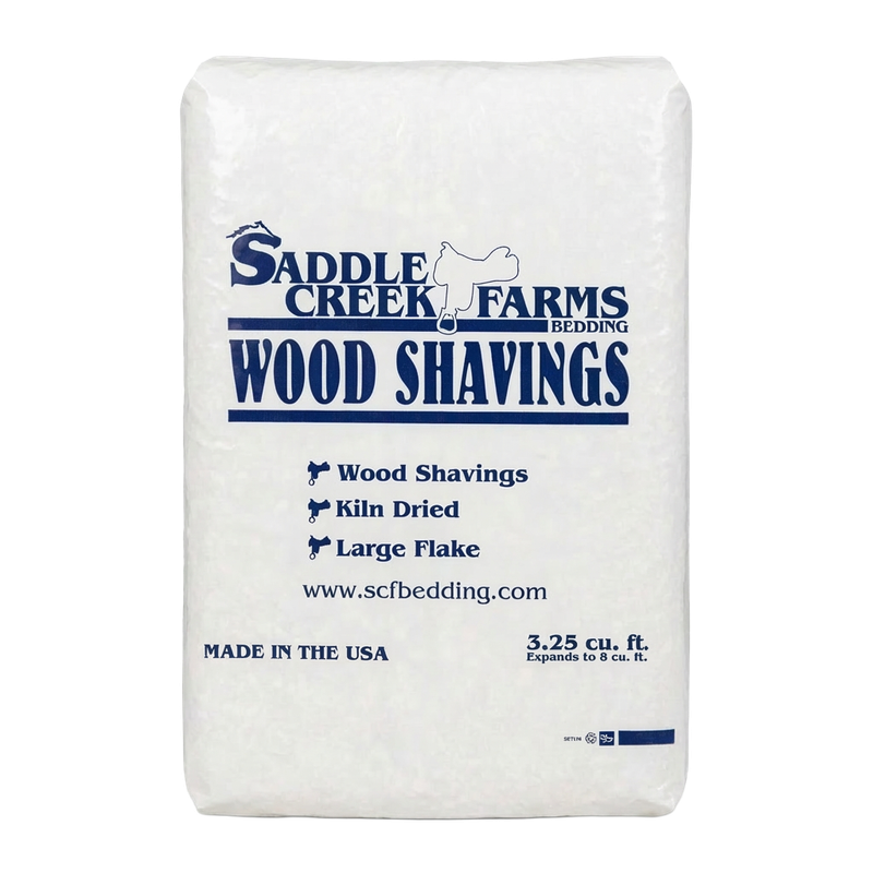 Front view of SCF Large Flake premium horse bedding bag — Liberty Farm, Home &amp; Garden