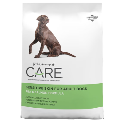 Front view of Diamond CARE Sensitive Skin Formula for Adult Dogs 25 lb bag