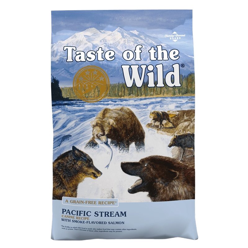 Front view of Taste of the Wild Pacific Stream Dog Food 5 lb bag — Liberty Farm, Home &amp; Garden
