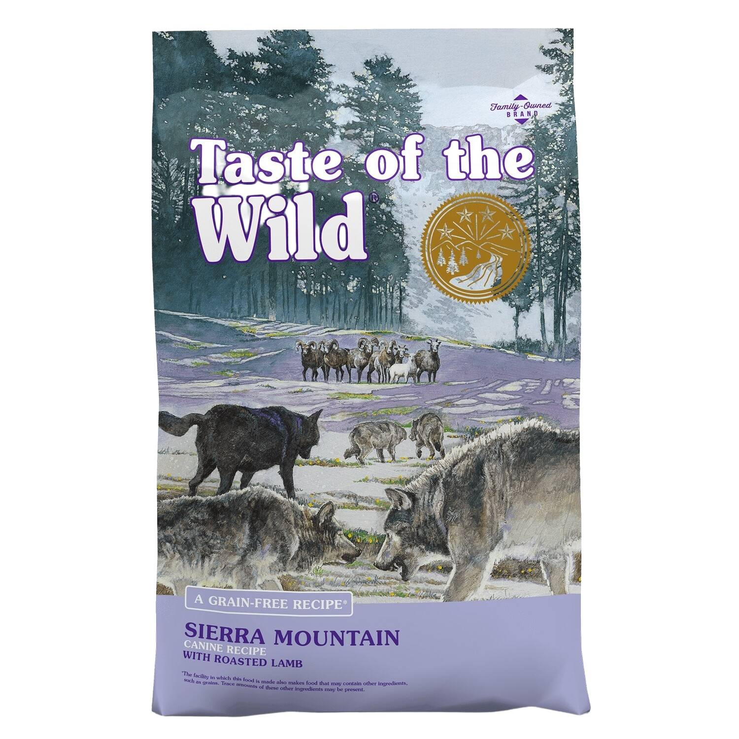 Front view of Taste of the Wild Sierra Mountain Dog Food 28 lb bag — Liberty Farm, Home &amp; Garden