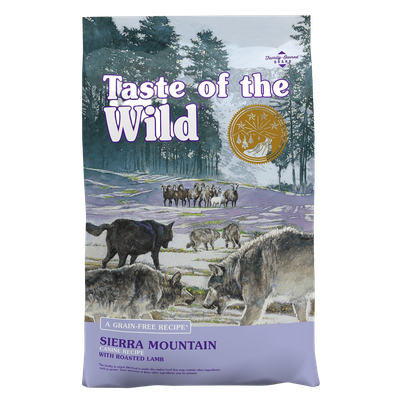 Front view of Taste of the Wild Sierra Mountain Dog Food 28 lb bag — Liberty Farm, Home &amp; Garden