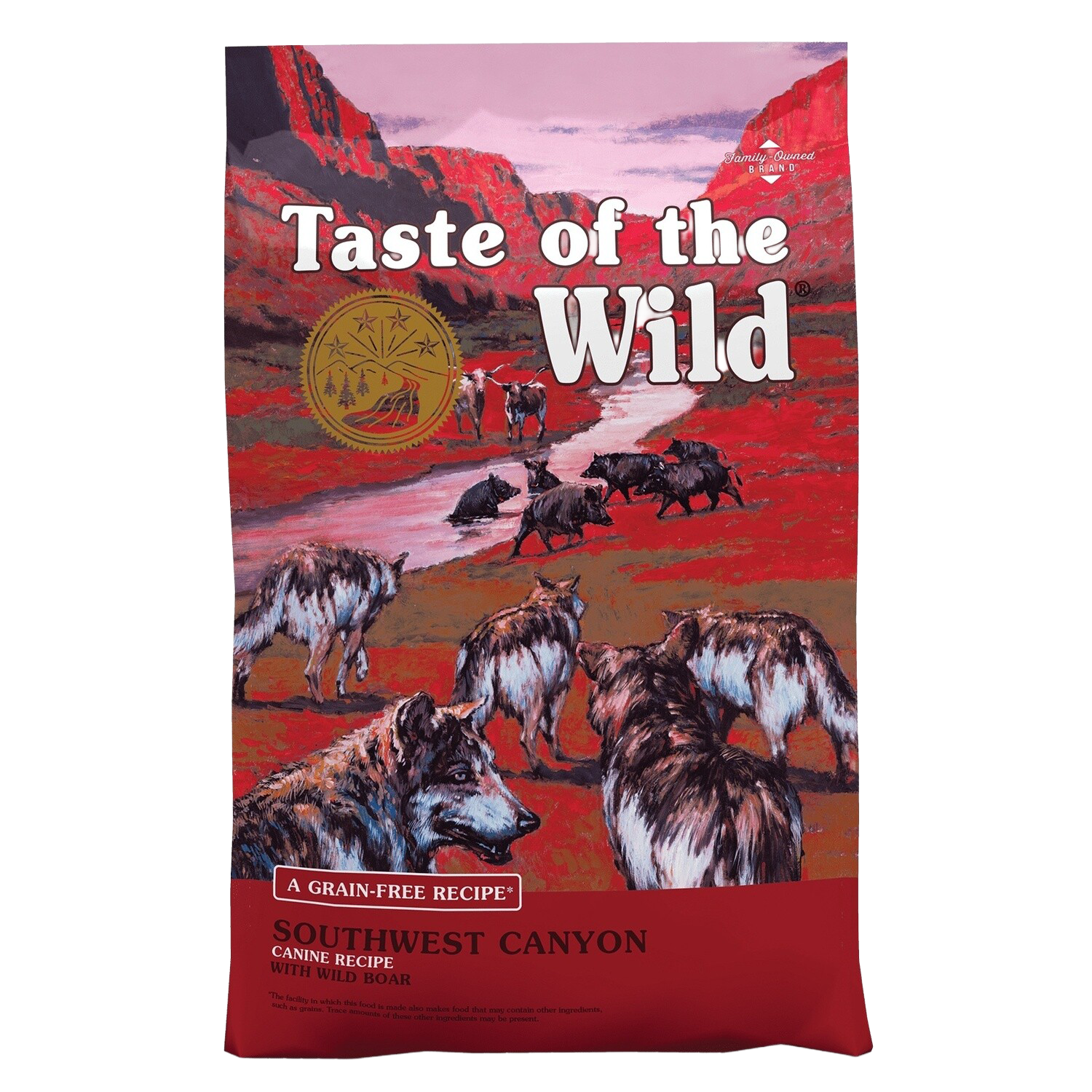 Front view of Taste of the Wild Southwest Canyon Dog Food 28 lb bag — Liberty Farm, Home &amp; Garden