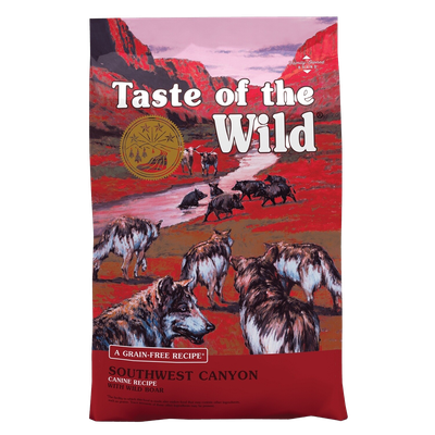 Front view of Taste of the Wild Southwest Canyon Dog Food 28 lb bag — Liberty Farm, Home &amp; Garden