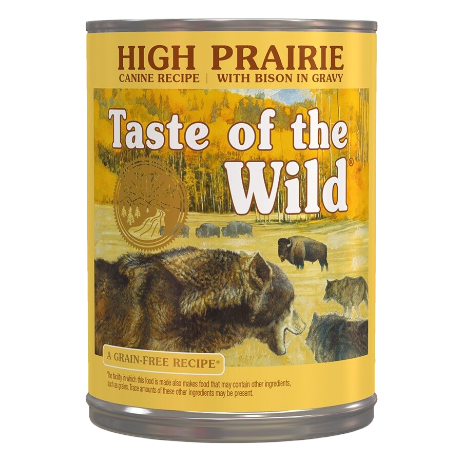 Front view of Taste of the Wild High Prairie Wet Dog Food 13.2 oz can — Liberty Farm, Home &amp; Garden